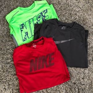 3 Nike dri-fit long sleeve shirts Size XL